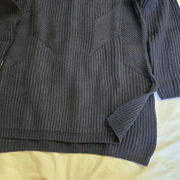 NWT Thakoon Navy Chunky Turtleneck Sweater 100% Geelong Lambswool Size M - Picture 6 of 11